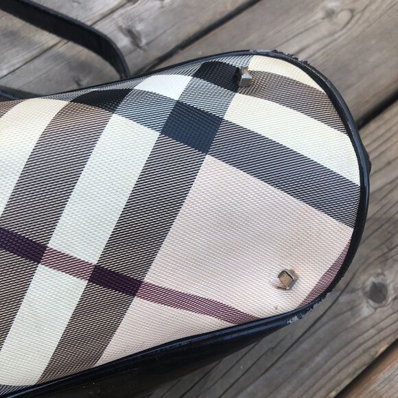 VINTAGE Burberry Purse BIG LOGO Brown - Picture 12 of 16